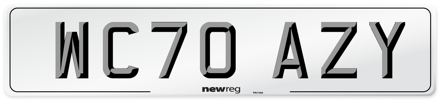 WC70 AZY Number Plate from New Reg